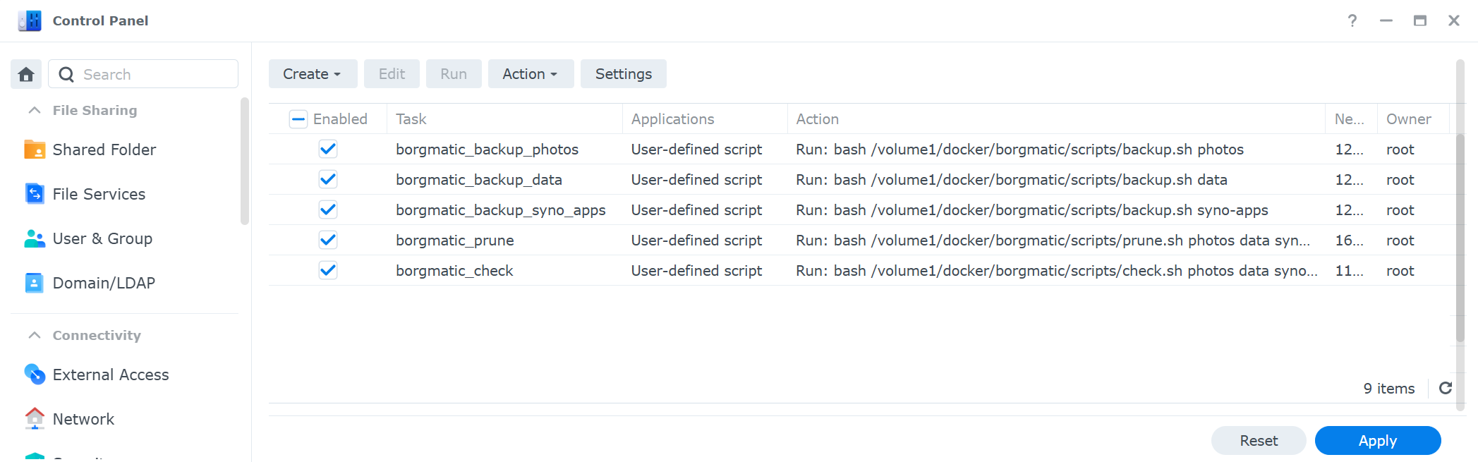 Synology Scheduler