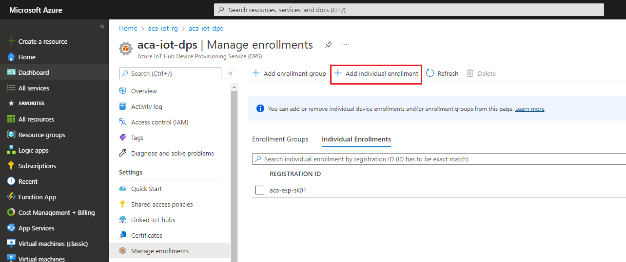 Manage enrollments