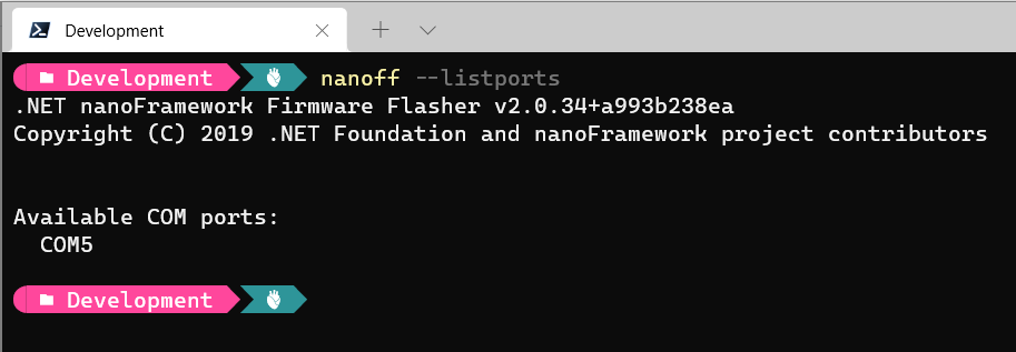 Show available COM ports
